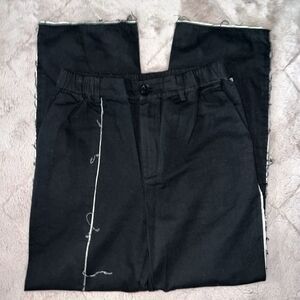 UNDERWATER streetwear trouser pants men’s size small black white distressed